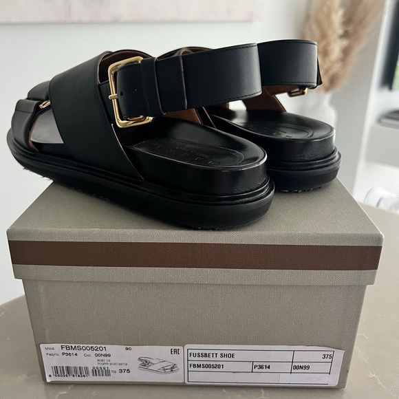 Marni Black Fussbett sandals size 37.5 - Picture 4 of 6